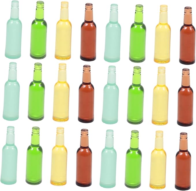 Alasum 96pcs Miniature Wine Bottles Decorative Accessories for Dollhouses Multi-Colored for Home and Mini Scene Arrangements