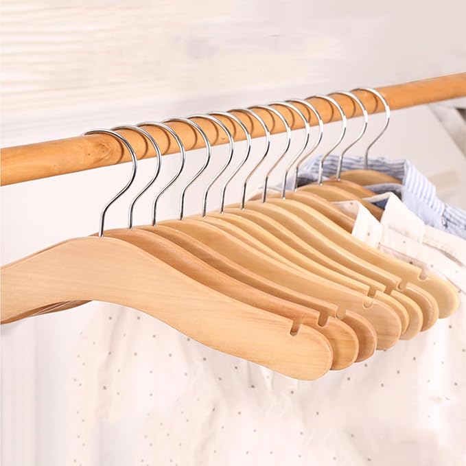 20pcs Baby Wooden Hangers, 10.6" Toddler Kids Children Wooden Hangers,Pet Clothes Hangers
