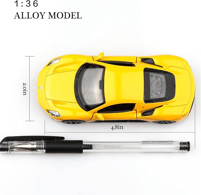 1/36 Scale Maserati MC20 Diecast Model Car,Pull Back Vehicles Toy Cars,Cars Gifts for Boys Girls