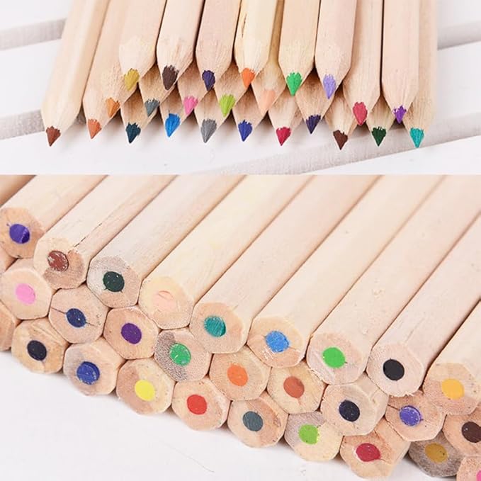 50 Packs/300pcs Mini Drawing Colored Pencils, 3.5 Inch Portable Painting Pencil for Kid 6 Different Color Pencils in Bulk, Children Painting Classroom School Birthday Wedding Christmas Party Favors