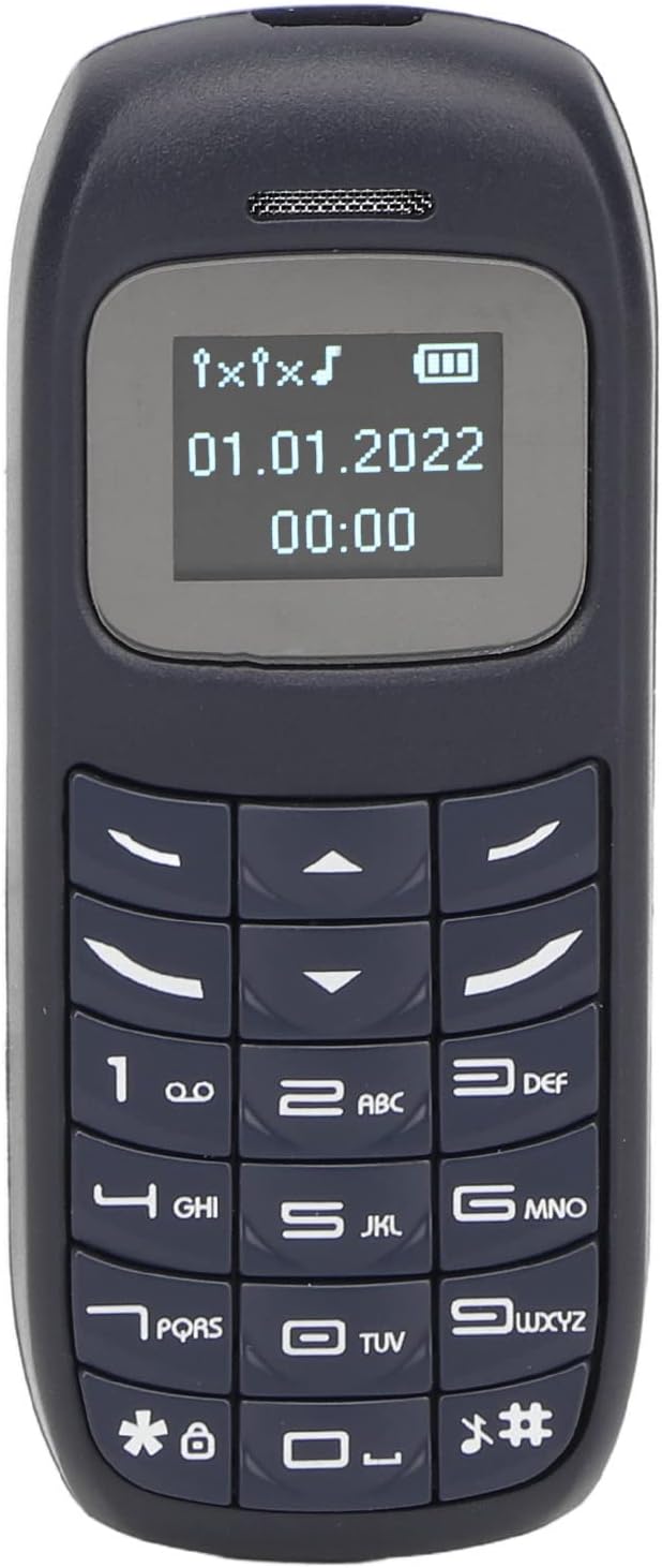GOWENIC BM70 Mini Smartphone, 2G Unlocked Small Mobile Phone with 0.66 Inch Screen Dual SIM Card Dual Standby, Bluetooth Music Player, Backup Phone Low Radiation (Blue)