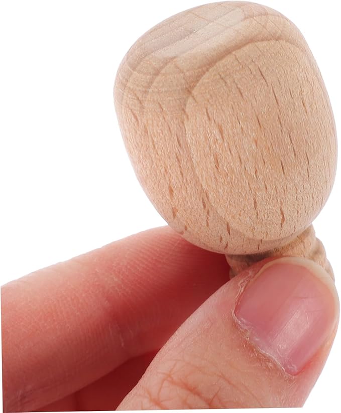 LALAFINA 10pcs Unfinished Wooden Wine Bottle Ornaments Mini Wood Crafts DIY Blank Paintable for Decorative Projects