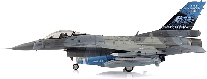 Hobby Master | 1:72 Scale Diecast Military Aircraft Replica | F-16 336 Mira 80 Years Scheme 018, Hellenic Air Force, 2023 (w/ 2 x GBU-24; 2 x AGM-65) | Model HA38099