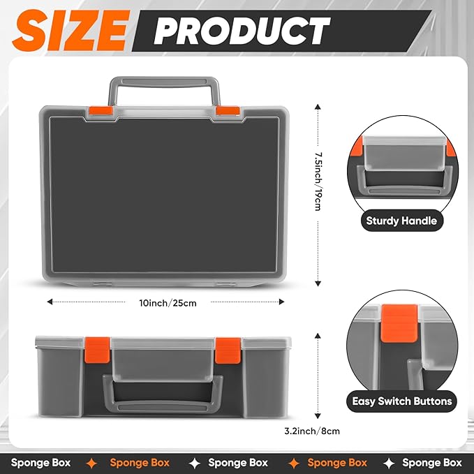 Miniature Storage Carrying Figure Case - 32 Slot Figurine Minature Carrying Case with 2 Foam Layer for Miniatures Compatible with 40k, DND & More (Transparent)