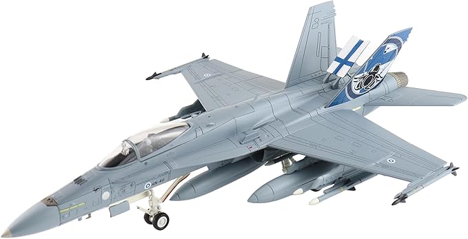 Hobby Master | 1:72 Scale Diecast Military Aircraft Replica | F:A-18C Finnish Ari Force RIAT 2023" HN-411, Finnish Air Force, RAF Fairford, July 2023 | Model HA3582