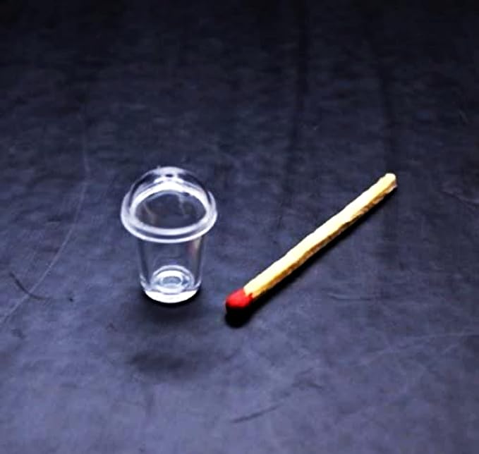 10 Cold Coffee Cup Open The Lid Take Away Size 1 cm Dollhouse Miniatures Food Kitchen Docoration