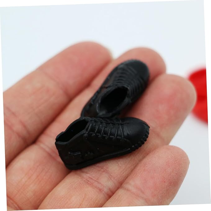 FOYTOKI Miniature Doll Shoes Set 10 Pairs 1 12 Scale Mini House Accessories Realistic Mini Shoes for Dollhouse Decoration and Craft Projects