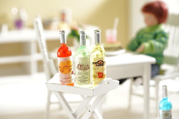 1:12 mini Alcohol Bottles Mini Food Miniature Dolls Mini House Drink Accessories for Dollhouse Miniature (15 Pcs)