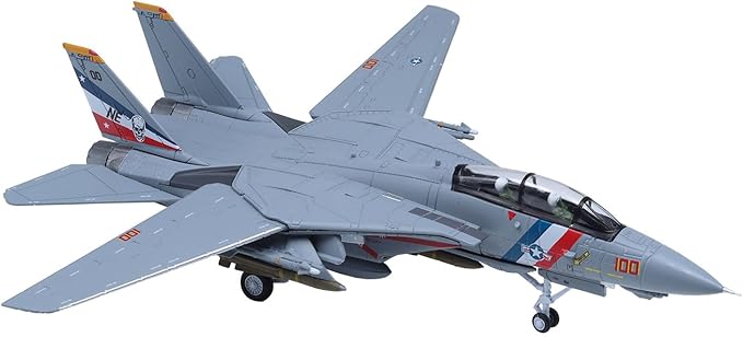 F-14 Tomcat Die-cast Airplanes-1/100 Scale VF-2 Bounty Hunters Tail Metal Aircraft Model for Collector, Aviation Enthusiast-Premium Collectiable with Display Stand