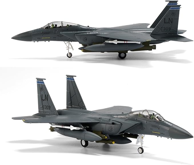 1:100 Scale F-15E Strike Eagle Metal Fighter Jet Model Military Die-cast Aircraft Models for Collection or Gift LN Tail