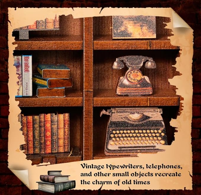 Book Nook Kit，DIY Miniature Dollhouse Kit for Adults and Teens，3D Wooden Tiny House for Family and Friends，Bookshelf Decor in Halloween/Christmas（Book Store） (Book Store)
