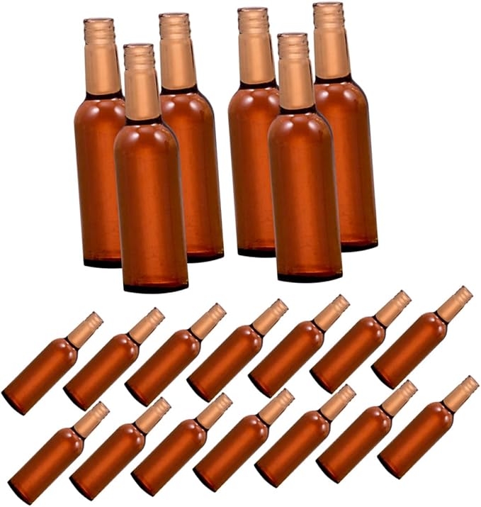 OFFIGAM 24pcs Miniature Wine Bottles for Doll House Decor Realistic Resin Beer Bottles