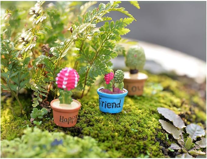 Dollhouse Decoration Plant Pots Miniature Green Potted Bonsai Models Decor,1:12 Miniature Plant