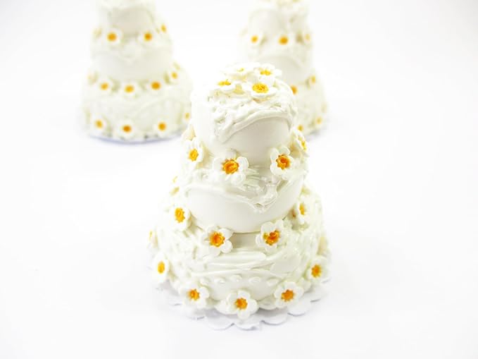 Dollhouse Wedding Cake 3 Layer Miniature Anniversary Cake 1:12 Dessert 16909