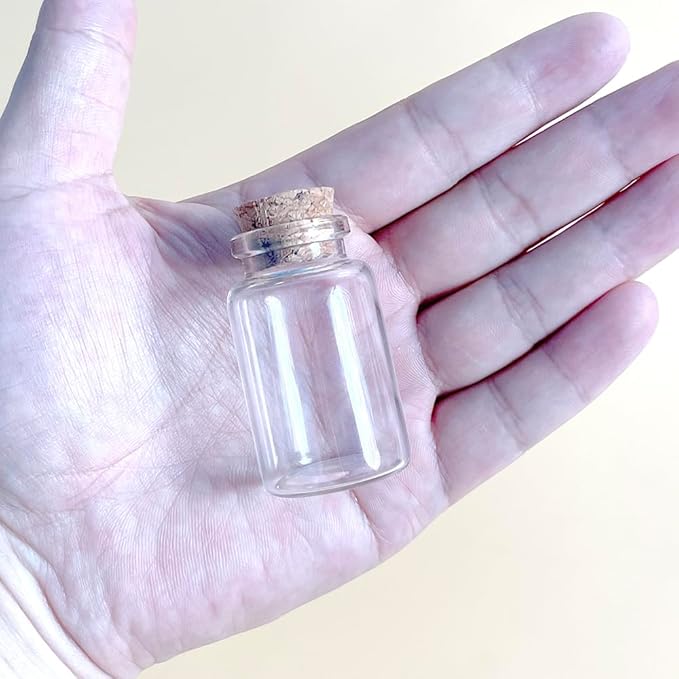 9 pcs 20ml Small Glass Bottles with Cork Stopper,Decorative Bottle,Vials Jars,Cute Storage Jar,Wishing Bottle 30x50mm(1.18x1.97inch)