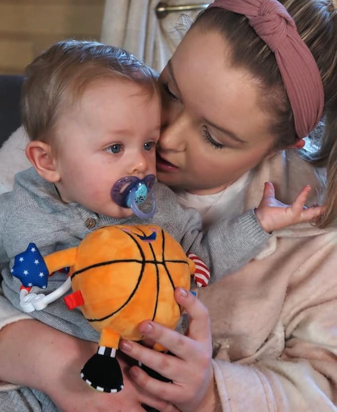 Newborn Baby Basketball | Ideal from Birth to 2 Years | Fantastic First Basketball | Play and Inspire Your Basketball Star | with Added Baby Sensory Features | LITTLE SPORT STAR Plush Toy Collection