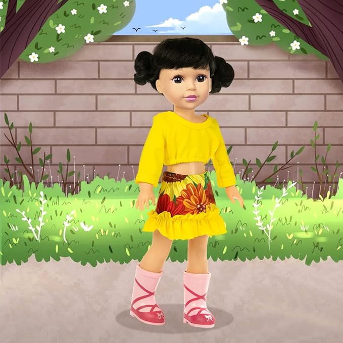 ZITA ELEMENT 10 Sets Fashion 14.5 Inch Girl Doll Clothes and Party Dress for 14 - 14.5 Inch Doll Clothes Outfits and Accessories