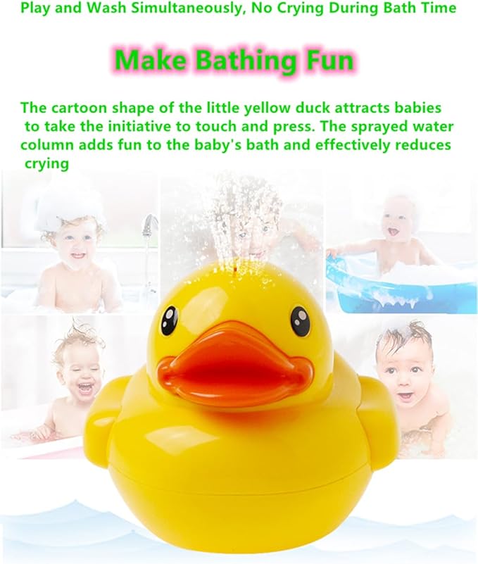 Baby Bath Toys, Duck Sprinkler Fountain for Toddlers Infant Bathtub & Pool Water Play Toy, Fun Gift for Boys Girls