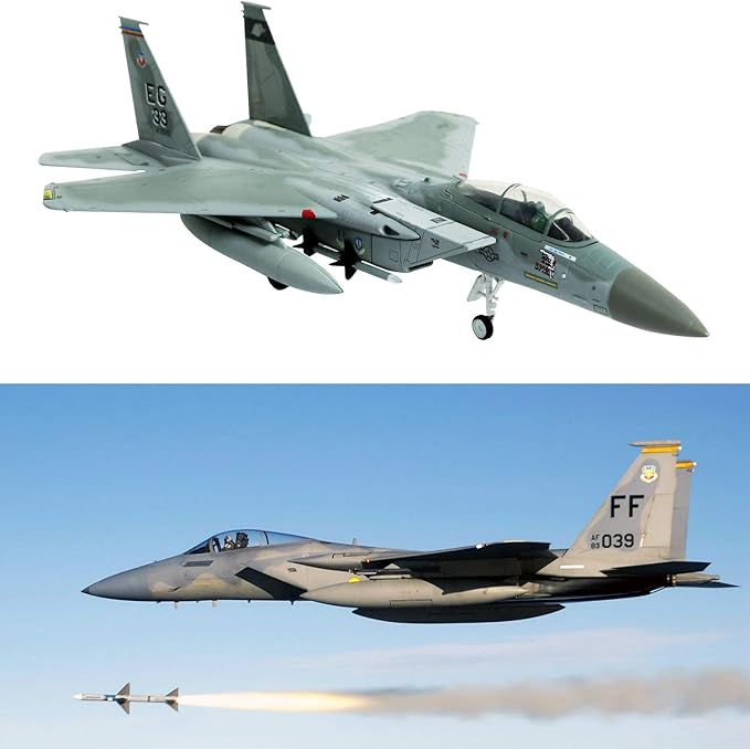 HANGHANG 1/100 Scale F-15 Eagle Fighter Attack Plane Metal Fighter Military Model Fairchild Republic Diecast Plane Model for Commemorate Collection or Gift