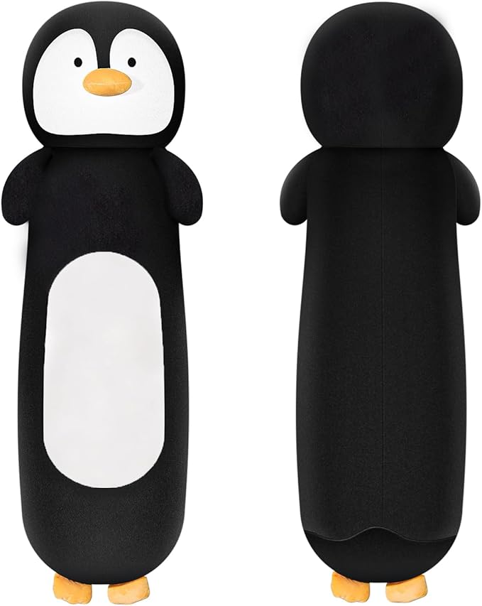 22' Long Penguins Plush Body Pillow, Cute Black Penguin Stuffed Animal for Kids, Girls, Boys, Birthdays & Easter