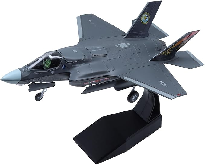 F-35B Lightning ⅡFighter Jet Model-1/72 Scale Lockheed Martin BF01 Steath Metal Aircraft Models for Collector, Aviation Enthusiast-Premium Collectiable with Display Stand