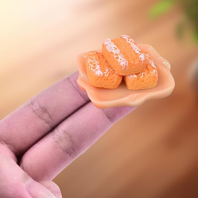 3Pcs Mini Dinner Plate Tray Shape Resin Silicone Molds Tiny Plate Epoxy Casting Molds for DIY Micro Resin Dollhouse Fairy Garden Kitchen Miniatures Landscape Decor