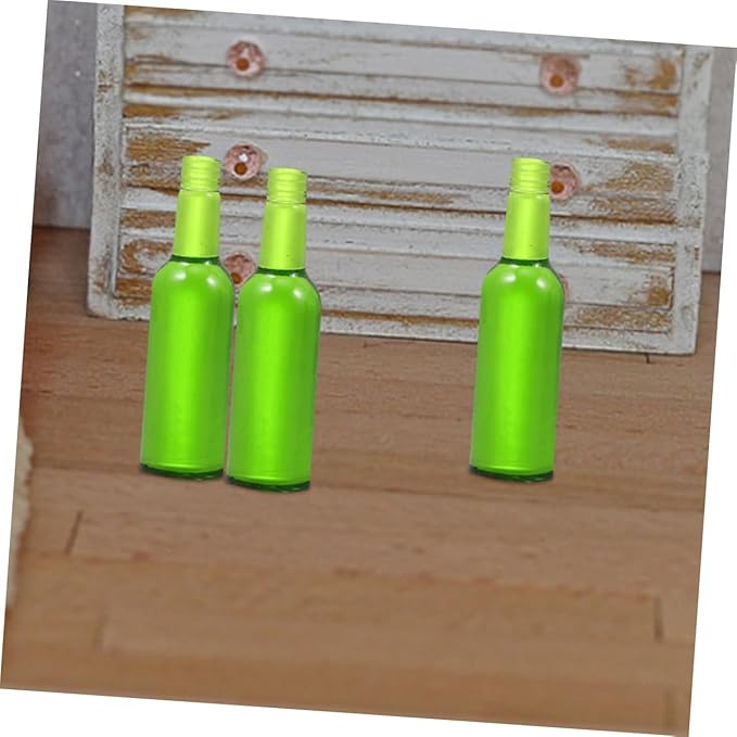 FELTECHELECTR 24pcs Miniature Beer Bottles and Wine Bottles for Dollhouse Decoration Realistic Dollhouse Accessories for Boys and Girls Play Scenes for Home Living Room