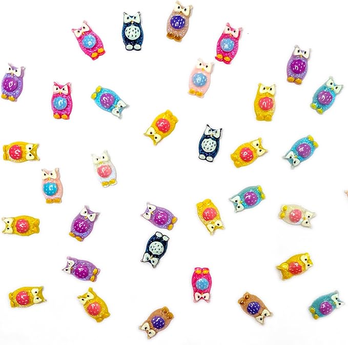 100PCS Mini Owl Decor for Dollhouse Resin Tiny Owl for Crafts Micro Miniature Owls for Fairy Garden Dollhouse Micro Landscaping Decoration