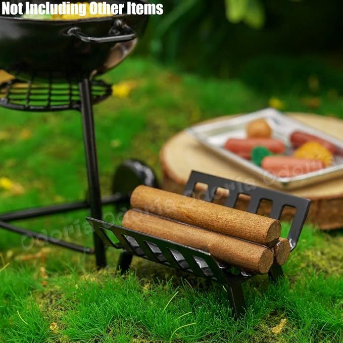 Odoria 1/24 Miniature Logs with Holder Dollhouse Decoration Accessories