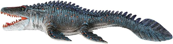 SmilerSmile 13.4" Solid Sea Animals Educational Toys, Simulation Ocean Shark Sea Creature Toy for Toddlers Kids (Ambush Mosasaurus)