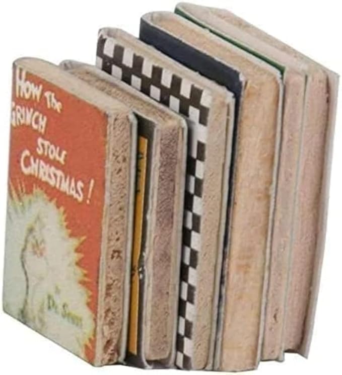 6Pcs Mini Books, 1:12 Dollhouse Miniature Ornament, Book Model Colorful Dolls Books, Pocket Art Dollhouse Accessories