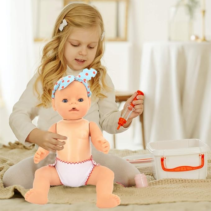 DC-BEAUTIFUL 16 Pcs Baby Doll Diapers Underwear Set Fits 14 Inch to 18 Inch Dolls, 16 Different Doll Underwear Set for Infant Baby Dolls