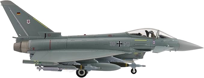 Hobby Master | 1:72 Scale Diecast Military Aircraft Replica | Eurofighter Typhoon 30+78, Luftwaffe, 2021 (with 4 x GBU-48) | Model HA6627