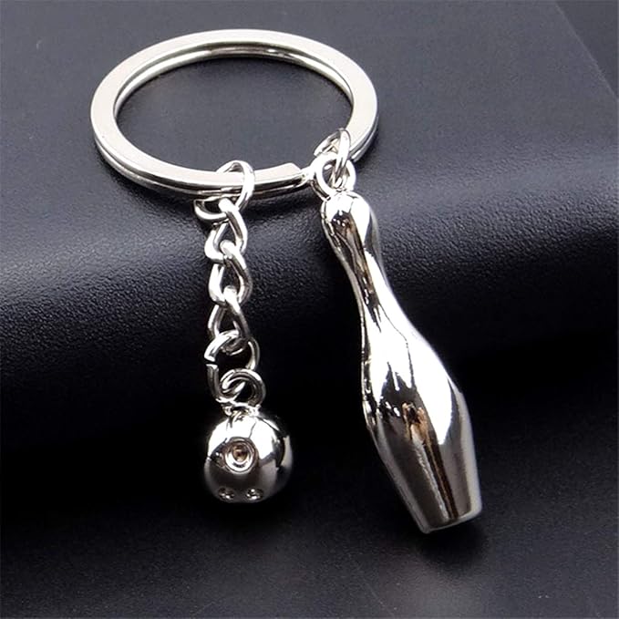 COSTOYFUN Mini Cute Soccer Keychain Bowling Tennis Baseball Keychain for Men Women Boys Girls Gift