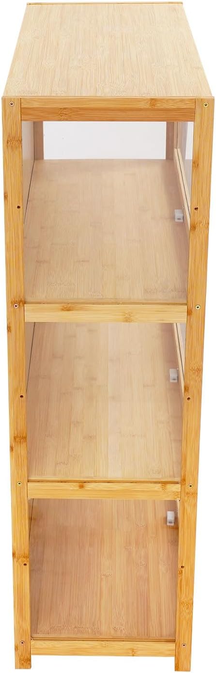 Display Cabinet, Display Case Mode Toys Shelf with 15kg/33lbs Load,Freestanding Large Capacity Storage Cabinet for Display Crafts, Action Toys, Books, DVD/CD Collections, Documents 31.5*12.6*41.7in