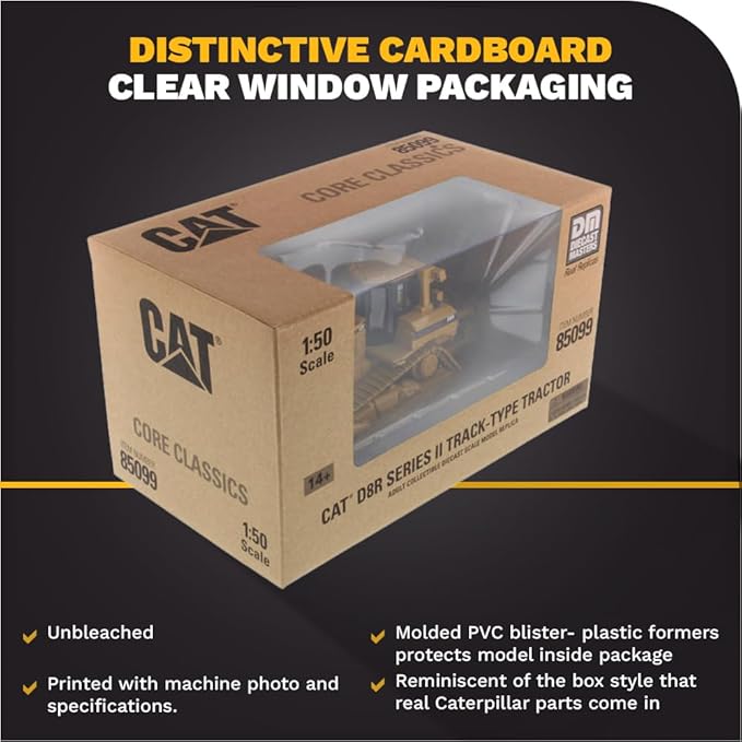 Diecast Masters Caterpillar D8R Series II Track Type with Operator 1/50 85099