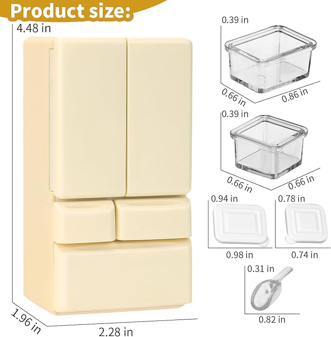Dollhouse Furniture icebox for Kids Toys Miniature Doll House Accessories Pretend Play Toys for Boys Girls & Toddlers Age 3+