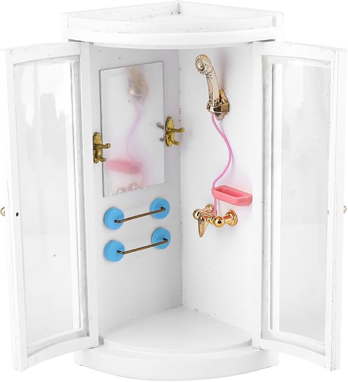 Miniature Wooden Shower Room Miniature Furniture Doll House Asseccories Doll House Furniture for Dollhouse