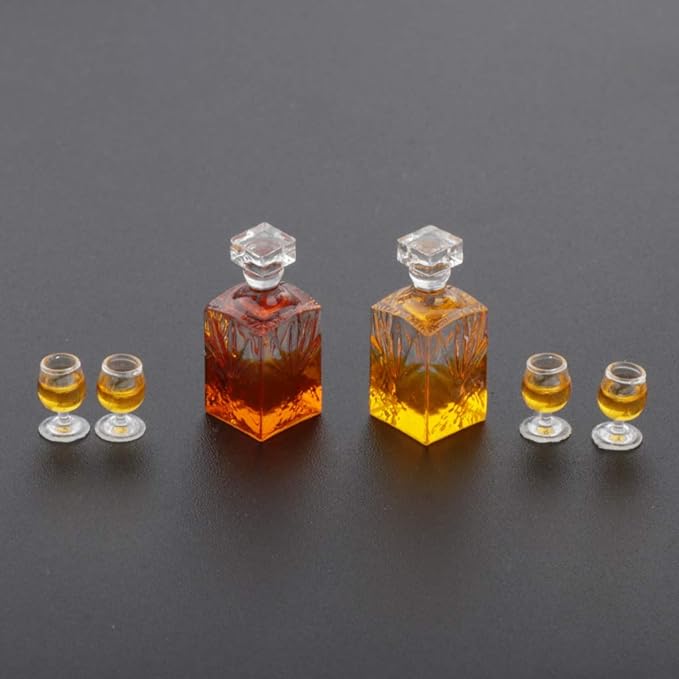 1/12 Dollhouse Miniature Wine Bottles Mug Shop Pub Bar Drink Model Toy