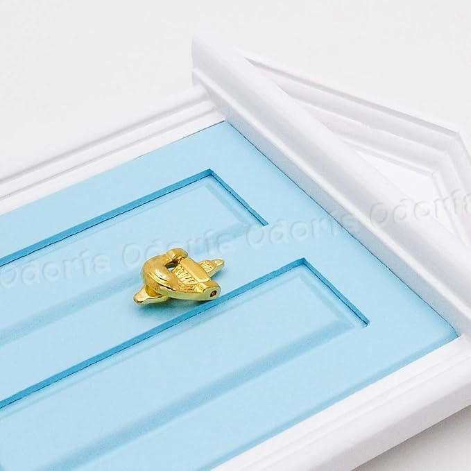 Odoria 1/12 Miniature Door Dollhouse Furniture Accessories, Blue