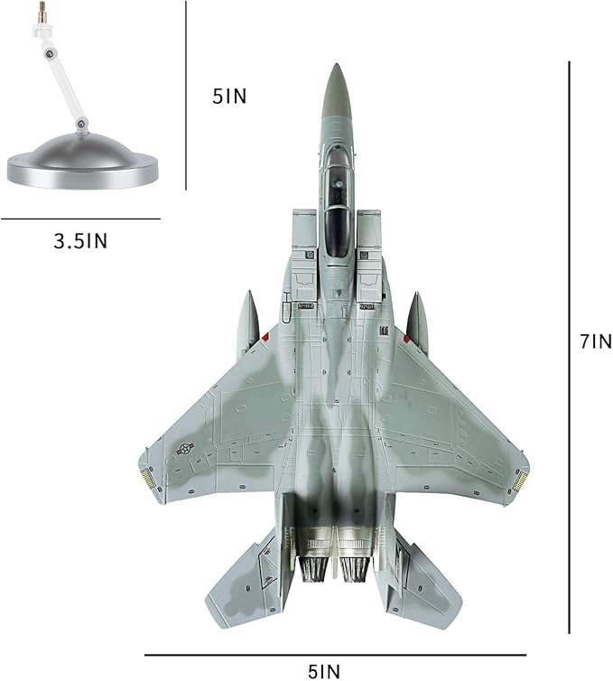 HANGHANG 1/100 Scale F-15 Eagle Fighter Attack Plane Metal Fighter Military Model Fairchild Republic Diecast Plane Model for Commemorate Collection or Gift
