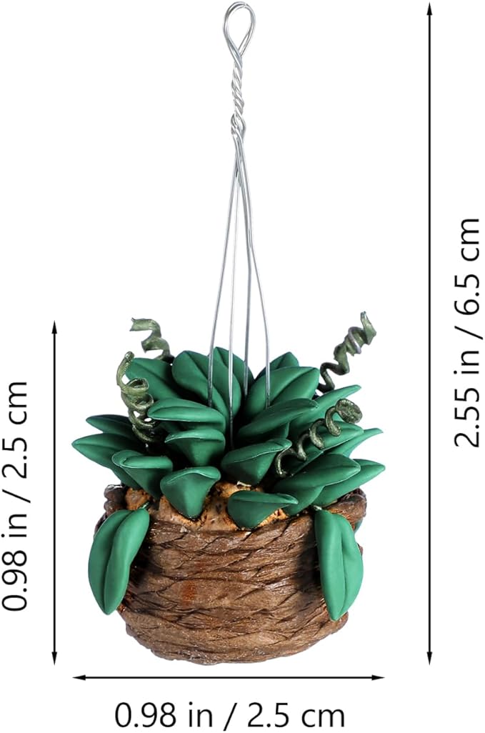 Toyvian Miniature Dollhouse Potted Plants 3Pcs 1 12 Scale Artificial Bonsai Succulent Mini Flowerpot Decor for Doll House Accessories and Photography Props