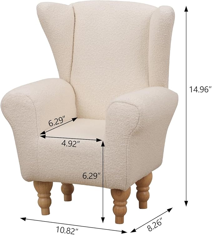 Doll Miniature Sofa, Mini Sofa&Armchair for Dollhouse Furniture,Doll Sofa Chair for Decorating Dollhouse Livng and Bed Room (4.8" Wx6.3 D) (Beige)
