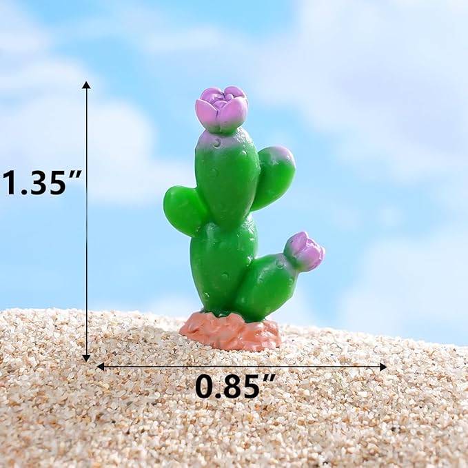 12 PCS Mini Resin Cacatus Plants, Fairy Garden Accessories, Miniature Figurines, Micro Landscape Ornaments