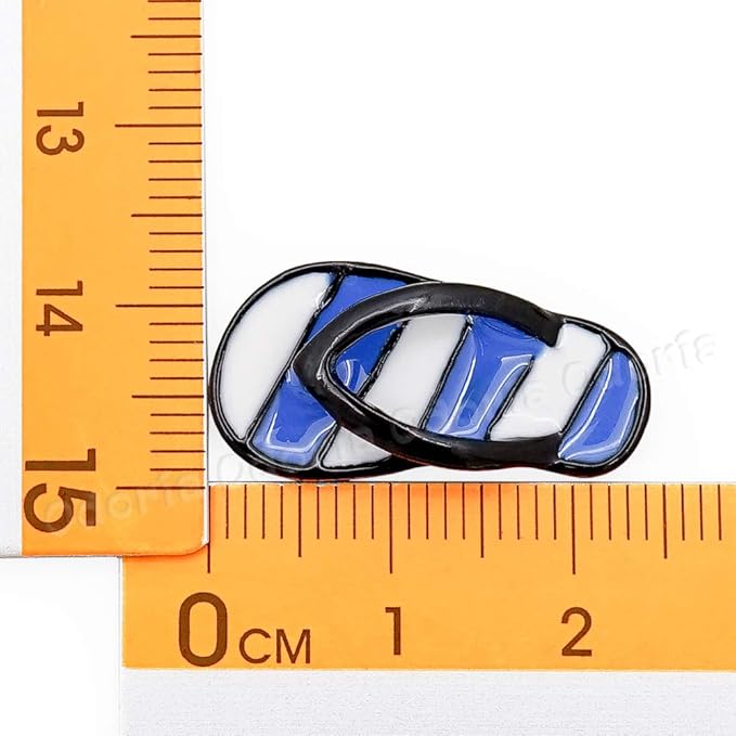 Odoria 1/12 Miniature Beach Flip Flops Dollhouse Decoration Accessories, Blue