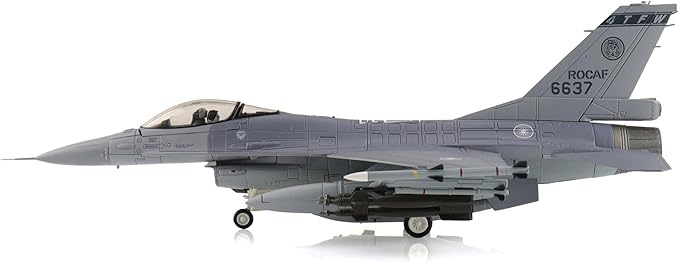 Hobby Master | 1:72 Scale Diecast Military Aircraft Replica | F-16V Fighting Falcon 6637, 22 TFG, ROCAF (w/6 x GBU-12) | Model HA38057