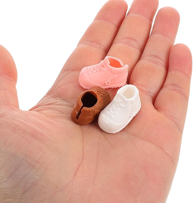 ifundom 17cm Miniature Doll Shoes for BJD/OB11/YMY Dolls Tiny High-Top Sneakers and Boots for 1/12 Scale Dollhouse Decor
