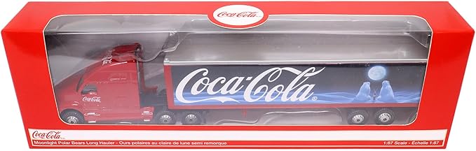 Motor City Classics Bears and Moon Long Hauler (1:87 Scale), White/Blue