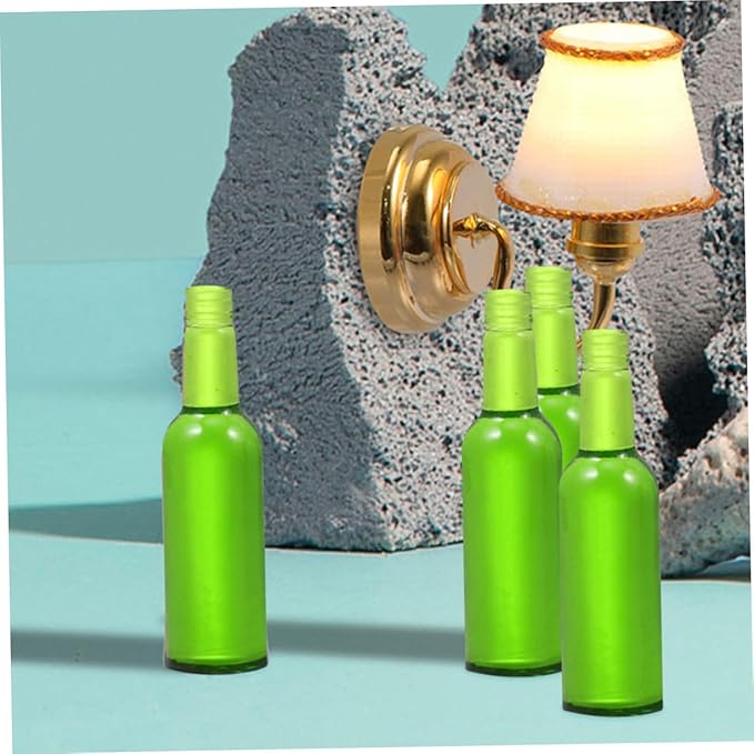 Vaguelly 24pcs Miniature Beer Bottles for Dollhouse Decor Tiny Wine Bottles for Mini Food Scene for Boys and Girls Birthday and Miniature House Decoration