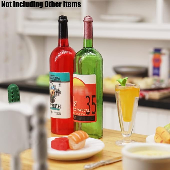Odoria 1/6 Miniature Wine Bottles 5Pcs Dollhouse Decoration Accessories